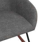 vidaXL Scaun balansoar, gri închis, material textil