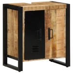 vidaXL Set de mobilier pentru baie 2 pcs Maro Lemn de mango brut vidaXL Set de mobilier pentru baie 2 pcs Maro Lemn de mango brut