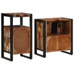 vidaXL Set de mobilier pentru baie 2 pcs Maro Lemn masiv reciclat vidaXL Set de mobilier pentru baie 2 pcs Maro Lemn masiv reciclat