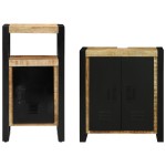 vidaXL Set de mobilier pentru baie 2 pcs Maro Lemn de mango brut vidaXL Set de mobilier pentru baie 2 pcs Maro Lemn de mango brut