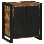 vidaXL Set de mobilier pentru baie 2 pcs Maro Lemn masiv reciclat vidaXL Set de mobilier pentru baie 2 pcs Maro Lemn masiv reciclat