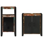 vidaXL Set de mobilier pentru baie 2 pcs Maro Lemn masiv reciclat vidaXL Set de mobilier pentru baie 2 pcs Maro Lemn masiv reciclat