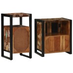 vidaXL Set de mobilier pentru baie 2 pcs Maro Lemn masiv reciclat vidaXL Set de mobilier pentru baie 2 pcs Maro Lemn masiv reciclat