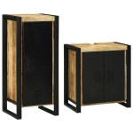 vidaXL Set de mobilier pentru baie 2 pcs Maro Lemn de mango solid