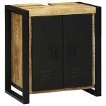 vidaXL Set de mobilier pentru baie 2 pcs Maro Lemn de mango solid