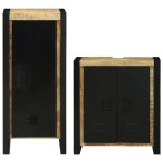 vidaXL Set de mobilier pentru baie 2 pcs Maro Lemn de mango solid