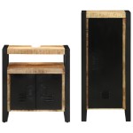 vidaXL Set de mobilier pentru baie 2 pcs Maro Lemn de mango solid vidaXL Set de mobilier pentru baie 2 pcs Maro Lemn de mango solid