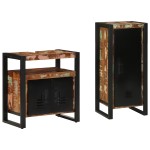 vidaXL Set de mobilier pentru baie cu raft 2 pcs Lemn recuperat solid vidaXL Set de mobilier pentru baie cu raft 2 pcs Lemn recuperat solid