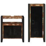 vidaXL Set de mobilier pentru baie cu raft 2 pcs Lemn recuperat solid vidaXL Set de mobilier pentru baie cu raft 2 pcs Lemn recuperat solid