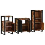 vidaXL Set de mobilier pentru baie cu raft 3 pcs Lemn recuperat solid vidaXL Set de mobilier pentru baie cu raft 3 pcs Lemn recuperat solid