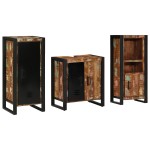 vidaXL Set de mobilier pentru baie cu raft 3 pcs Lemn recuperat solid vidaXL Set de mobilier pentru baie cu raft 3 pcs Lemn recuperat solid