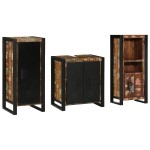 vidaXL Set de mobilier pentru baie cu raft 3 pcs Lemn recuperat solid vidaXL Set de mobilier pentru baie cu raft 3 pcs Lemn recuperat solid