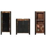 vidaXL Set de mobilier pentru baie cu raft 3 pcs Lemn recuperat solid vidaXL Set de mobilier pentru baie cu raft 3 pcs Lemn recuperat solid