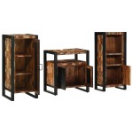 vidaXL Set de mobilier pentru baie cu raft 3 pcs Lemn recuperat solid vidaXL Set de mobilier pentru baie cu raft 3 pcs Lemn recuperat solid