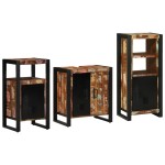 vidaXL Set de mobilier pentru baie cu raft 3 pcs Lemn recuperat solid vidaXL Set de mobilier pentru baie cu raft 3 pcs Lemn recuperat solid