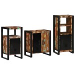 vidaXL Set de mobilier pentru baie cu raft 3 pcs Lemn recuperat solid vidaXL Set de mobilier pentru baie cu raft 3 pcs Lemn recuperat solid