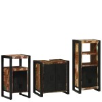 vidaXL Set de mobilier pentru baie cu raft 3 pcs Lemn recuperat solid vidaXL Set de mobilier pentru baie cu raft 3 pcs Lemn recuperat solid