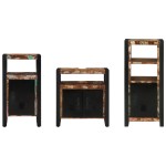 vidaXL Set de mobilier pentru baie cu raft 3 pcs Lemn recuperat solid vidaXL Set de mobilier pentru baie cu raft 3 pcs Lemn recuperat solid