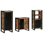 vidaXL Set de mobilier pentru baie cu raft 3 pcs Lemn recuperat solid vidaXL Set de mobilier pentru baie cu raft 3 pcs Lemn recuperat solid