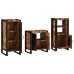 vidaXL Set de mobilier pentru baie cu raft 3 pcs Lemn recuperat solid vidaXL Set de mobilier pentru baie cu raft 3 pcs Lemn recuperat solid