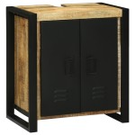 vidaXL Set de mobilier pentru baie 3 pcs Maro Lemn de mango solid vidaXL Set de mobilier pentru baie 3 pcs Maro Lemn de mango solid