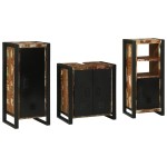 vidaXL Set de mobilier pentru baie cu raft 3 pcs Lemn recuperat solid vidaXL Set de mobilier pentru baie cu raft 3 pcs Lemn recuperat solid