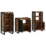 vidaXL Set de mobilier pentru baie cu raft 3 pcs Lemn recuperat solid vidaXL Set de mobilier pentru baie cu raft 3 pcs Lemn recuperat solid