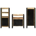 vidaXL Set de mobilier pentru baie 3 pcs Maro Lemn de mango solid vidaXL Set de mobilier pentru baie 3 pcs Maro Lemn de mango solid