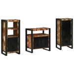 vidaXL Set de mobilier pentru baie cu raft 3 pcs Lemn recuperat solid vidaXL Set de mobilier pentru baie cu raft 3 pcs Lemn recuperat solid