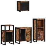 vidaXL Set de mobilier pentru baie cu raft 4 pcs Lemn recuperat solid vidaXL Set de mobilier pentru baie cu raft 4 pcs Lemn recuperat solid