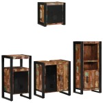 vidaXL Set de mobilier pentru baie cu raft 4 pcs Lemn recuperat solid vidaXL Set de mobilier pentru baie cu raft 4 pcs Lemn recuperat solid