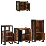 vidaXL Set de mobilier pentru baie cu raft 4 pcs Lemn recuperat solid vidaXL Set de mobilier pentru baie cu raft 4 pcs Lemn recuperat solid