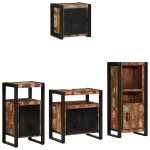 vidaXL Set de mobilier pentru baie cu raft 4 pcs Lemn recuperat solid vidaXL Set de mobilier pentru baie cu raft 4 pcs Lemn recuperat solid