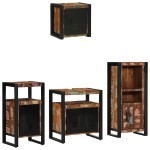 vidaXL Set de mobilier pentru baie cu raft 4 pcs Lemn recuperat solid vidaXL Set de mobilier pentru baie cu raft 4 pcs Lemn recuperat solid