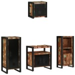 vidaXL Set de mobilier pentru baie cu raft 4 pcs Lemn recuperat masiv