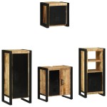 vidaXL Set de mobilier pentru baie 4 pcs Maro Lemn de mango solid vidaXL Set de mobilier pentru baie 4 pcs Maro Lemn de mango solid