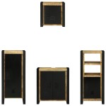 vidaXL Set de mobilier pentru baie 4 pcs Maro Lemn de mango solid vidaXL Set de mobilier pentru baie 4 pcs Maro Lemn de mango solid