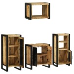 vidaXL Set de mobilier pentru baie 4 pcs Maro Lemn de mango solid vidaXL Set de mobilier pentru baie 4 pcs Maro Lemn de mango solid