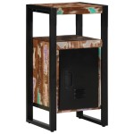 vidaXL Set de mobilier pentru baie cu ușă 4 pcs Lemn recuperat solid