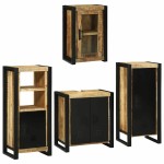 vidaXL Set de mobilier pentru baie 4 pcs Maro Lemn de mango solid