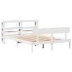 vidaXL Cadru de pat fără saltea, alb, 120x200 cm, lemn masiv pin vidaXL Cadru de pat fără saltea, alb, 120x200 cm, lemn masiv pin