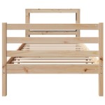 vidaXL Cadru de pat fără saltea, 75x190 cm, lemn masiv de pin