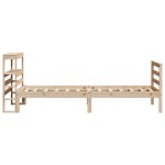 vidaXL Cadru de pat fără saltea, 75x190 cm, lemn masiv de pin