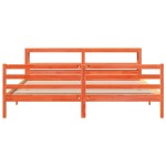 vidaXL Cadru de pat fără saltea, maro ceruit 200x200 cm lemn masiv pin
