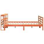vidaXL Cadru de pat fără saltea, maro ceruit 200x200 cm lemn masiv pin