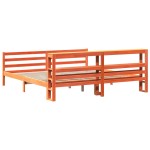 vidaXL Cadru de pat fără saltea, maro ceruit 200x200 cm lemn masiv pin