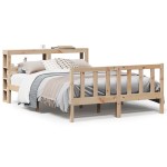vidaXL Cadru de pat fără saltea, 120x190 cm, lemn masiv pin vidaXL Cadru de pat fără saltea, 120x190 cm, lemn masiv pin