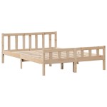 vidaXL Cadru de pat fără saltea, 120x190 cm, lemn masiv pin vidaXL Cadru de pat fără saltea, 120x190 cm, lemn masiv pin