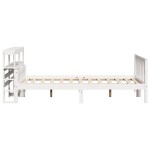 vidaXL Cadru de pat fără saltea, alb, 150x200 cm, lemn masiv pin vidaXL Cadru de pat fără saltea, alb, 150x200 cm, lemn masiv pin