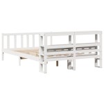 vidaXL Cadru de pat fără saltea, alb, 150x200 cm, lemn masiv pin vidaXL Cadru de pat fără saltea, alb, 150x200 cm, lemn masiv pin